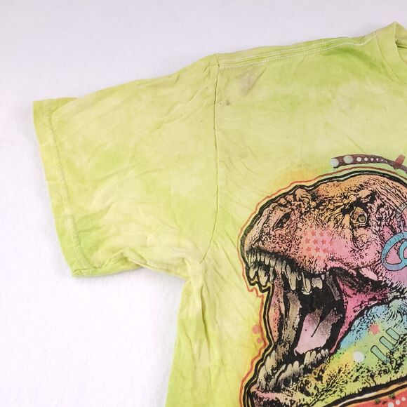 T-Rex Pullover Graphic Casual T Shirt Adult Mens Size Extra Large XL Yellow - Picture 5 of 9
